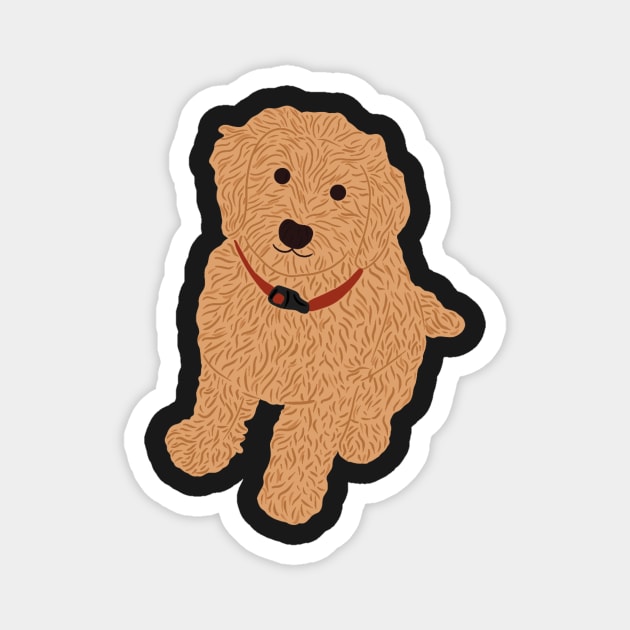 Golden Doodle Puppy! Sticker Magnet by haleynicole11