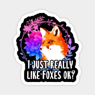 I Just Really Like Foxes Ok? Magnet