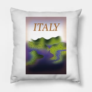 Italy vintage travel poster. Pillow