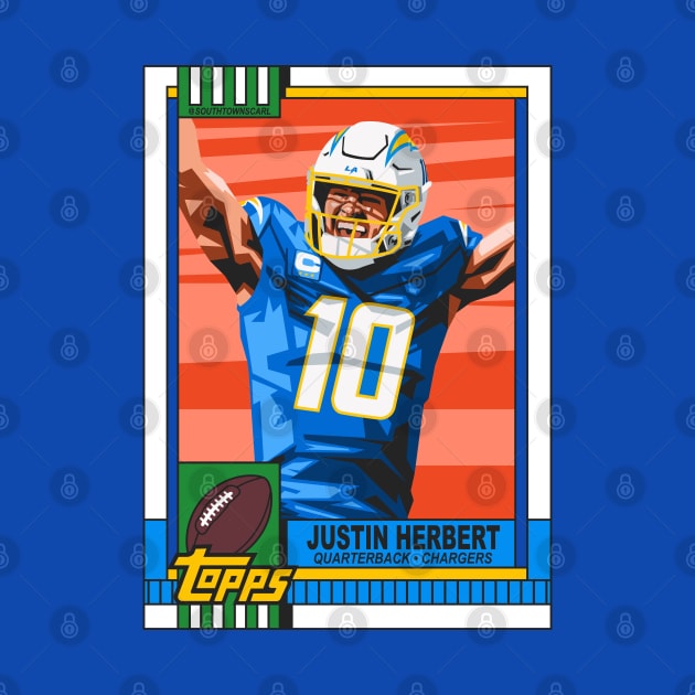 Retro Justin Herbert Card by Carl Cordes