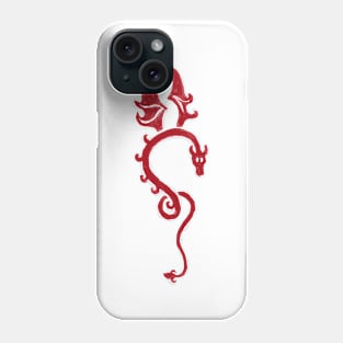 Red dragon white background Phone Case