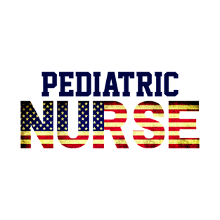 American Pediatric Nurse USA Flag, Peds Department, Nursing Student T-Shirt