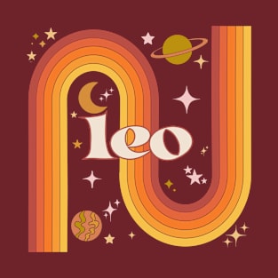 Leo Warm Rainbow - 70s Leo Zodiac T-Shirt