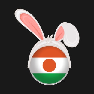 happy easter Niger bunny ears flag cute designs T-Shirt