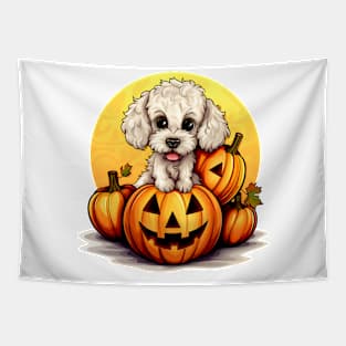 Poodle Dog inside Pumpkin #1 Tapestry