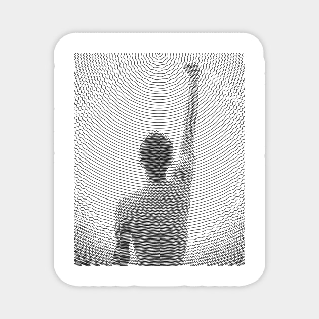 Fist Raised Black (wavy lines) Magnet by SimpleThoughts