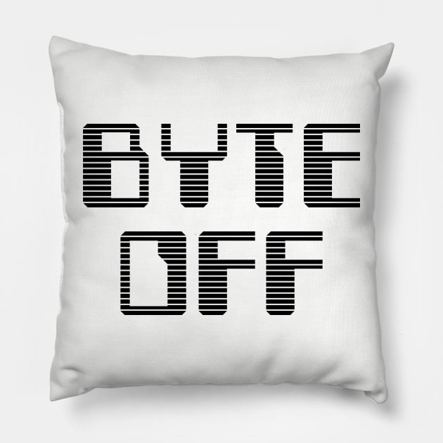 Byte Off Pillow by Vault Emporium