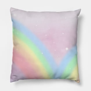 Rainbow Pastel Glitter Pillow