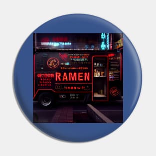 Cyberpunk Tokyo Ramen Food Truck Pin