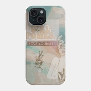 Girl power love yourself vintage retro hippie good vibes positivity inspiration good mood motivation fashion Phone Case