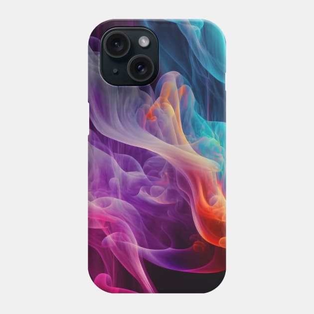 Swirling Colors of Smoke: A Mesmerizing Display Phone Case by Athena's Mall