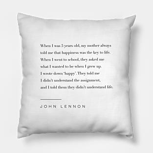 John Lennon Quote Pillow