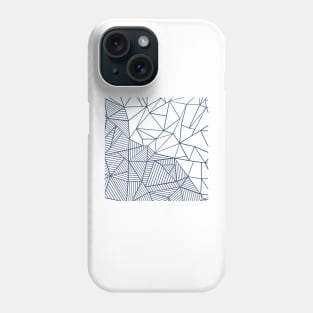 Abstract Half and Half 45 Navy Blue Phone Case