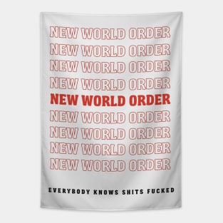 New world order typography Tapestry