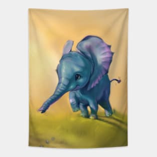 Little blue elephant Tapestry