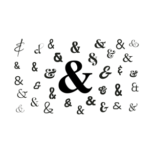 So Many Ampersands - black font T-Shirt