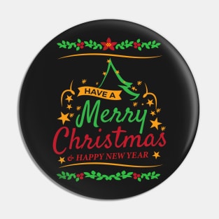 Merry Christmas and happy new year Funny T-Shirt for men and women Merry Christmas Holiday Lovers T-Shirts gift Pin