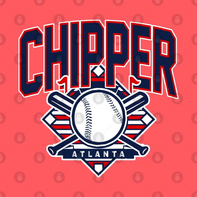 Vintage Atlanta Baseball Chipper by funandgames