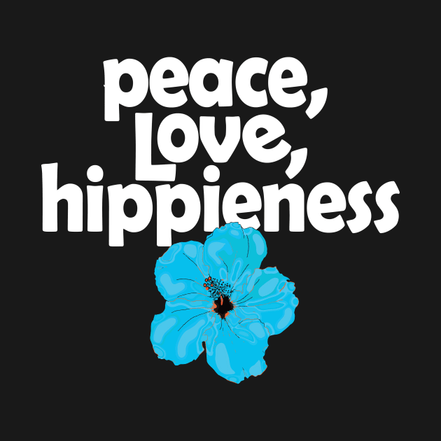 Peace Love Hippieness Blue Hibiscus by TheHippiest