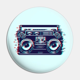 Radical 80s Boombox Pin