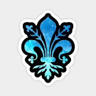 Teal Florence Fleur de Lis Magnet