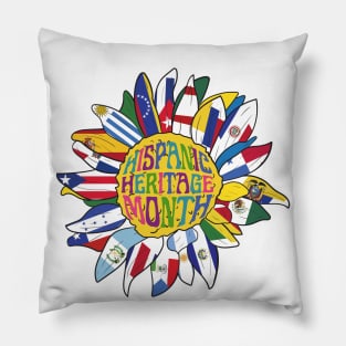 National Hispanic Heritage Month sunflofer Pillow