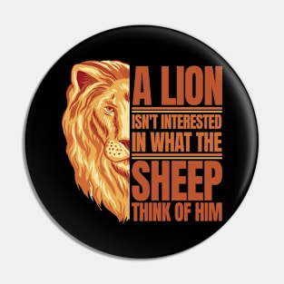 Lion's Confidence Mantra Pin