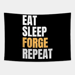 Eat Sleep Forge Repeat Tapestry