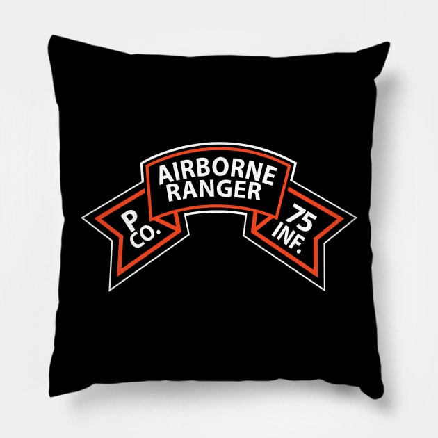 P Co 75th Infantry (Ranger) Scroll Pillow by twix123844