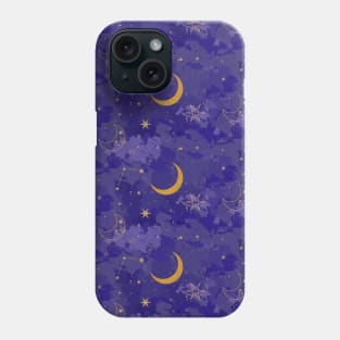 Moon And Stars Pattern Phone Case