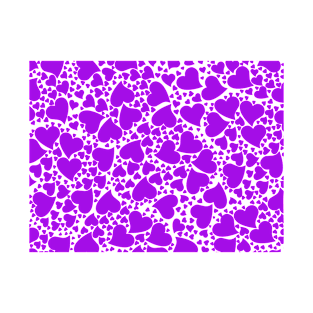 Valentine pattern hearts purple T-Shirt