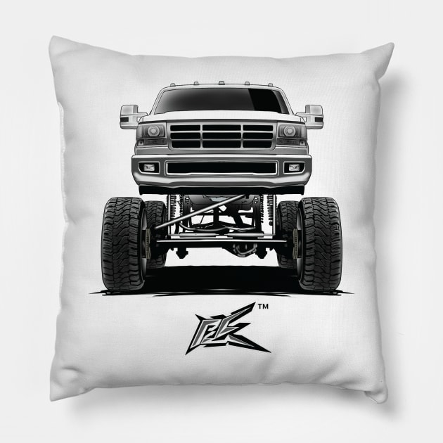 FORD f250 obs white Pillow by naquash