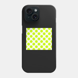 Chartreuse Green Yellow Neon Bright Polka Dots Cute Bold Fun Pattern Phone Case