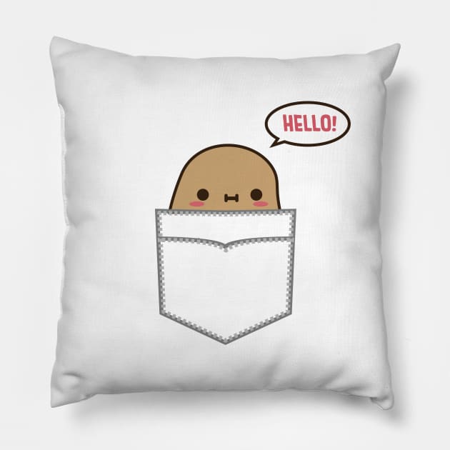 Tiny Potato in Pocket Pillow by clgtart