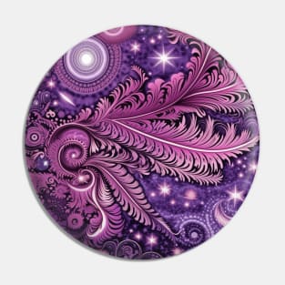 Other Worldly Designs- nebulas, stars, galaxies, planets with feathers Pin