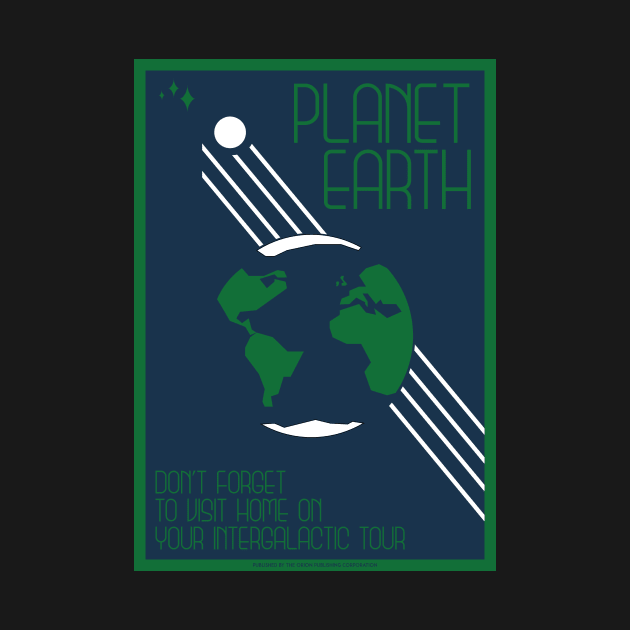 Art Deco Space Travel Poster - Earth by Walford-Designs