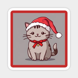 Cute Santa kitty Magnet