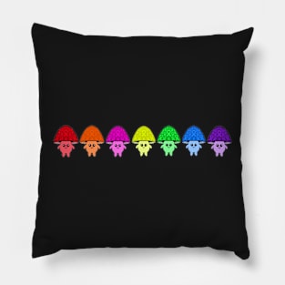 Rainbow Colours Awareness Ribbon Mushroom Men Pillow