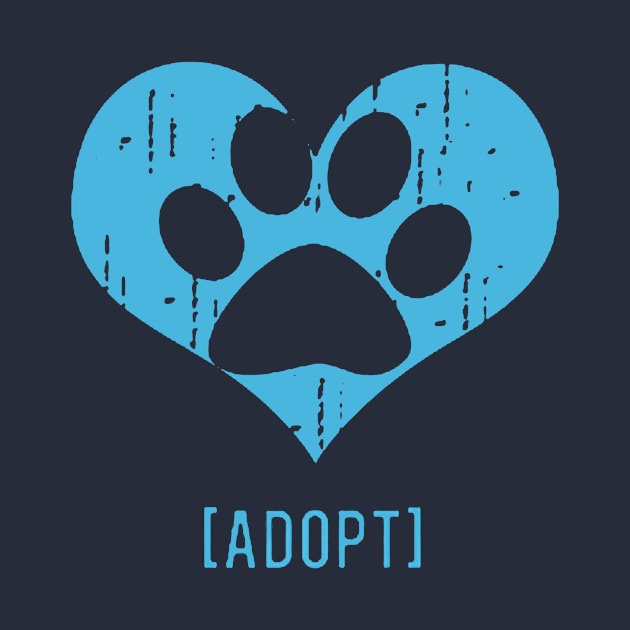 Dog Adopt and Rescue with Paw Print by wccharlotte