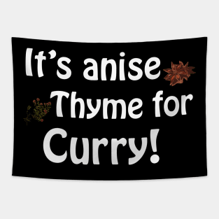 Its anise thyme for curry - dark theme Tapestry