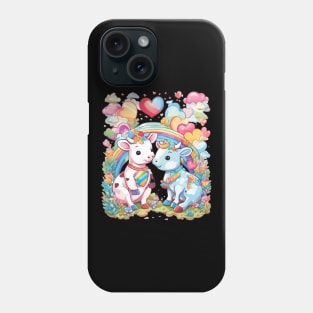 Rainbow Lover Cow Phone Case