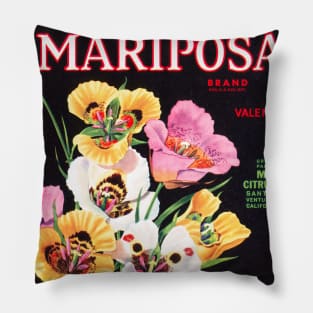 Mariposa Brand label Pillow