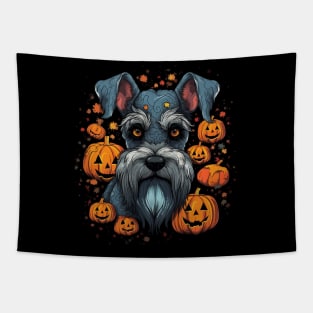 Miniature Schnauzer Halloween Tapestry