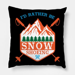 Snowshoe Hiking Snowshoeing Pillow