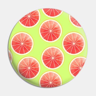 Summer Juicy Grapefruit Pattern Pin