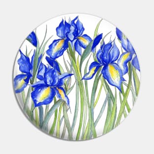 Blue Iris, Illustration Pin