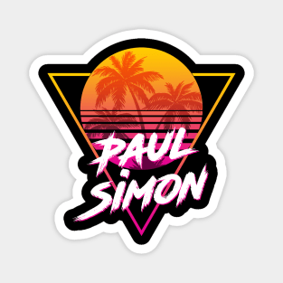 Paul Simon - Proud Name Retro 80s Sunset Aesthetic Design Magnet