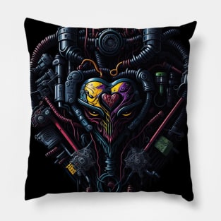 Cyborg Hearts Pillow