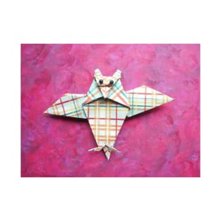 Origami plaid owl T-Shirt