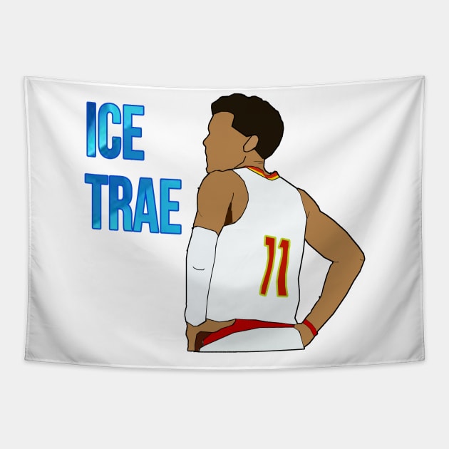 Trae Young 'Ice Trae' - Atlanta Hawks Tapestry by xavierjfong